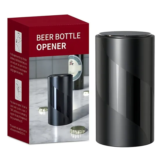Abridor De Botella De Cerveza Para Cocina Color Negro