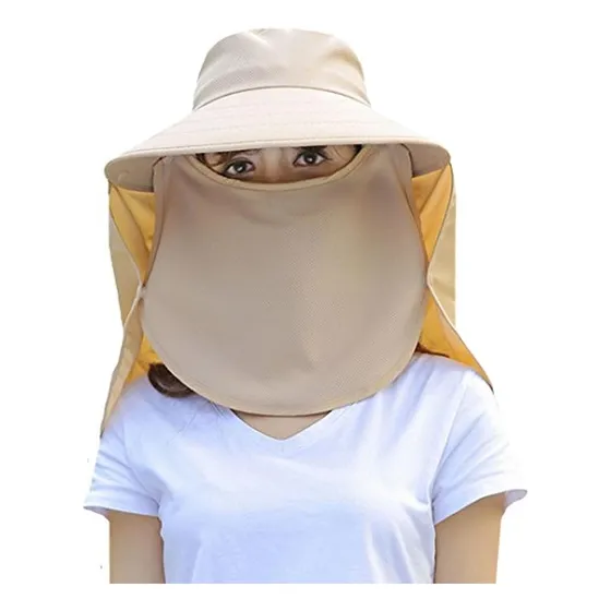 Monique Mujer Hombre Algodón Sombrero Para El Sol Upf 50+ Pr