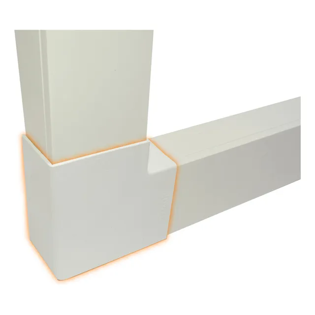 Linkchip 60x40mm Angulo Plano Blanco Cca-6040-ap. Para Canal