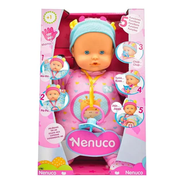Nenuco 5 Funciones Mameluco Jirafa Rosa #2 27cm Famosa