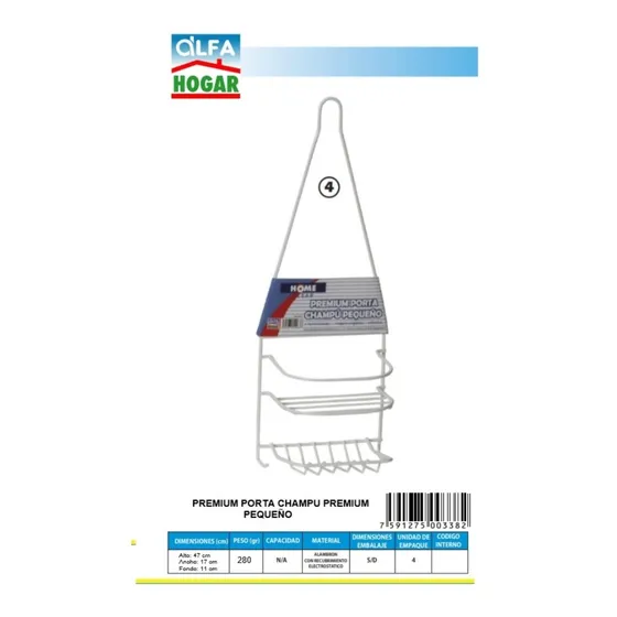 Organizador De Ducha Premium De Alambre De Calidad Grueso Bl