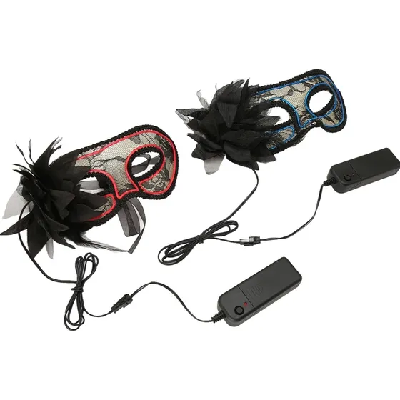 Antifaz Mascara Para Halloween Con Luces Led A Pila