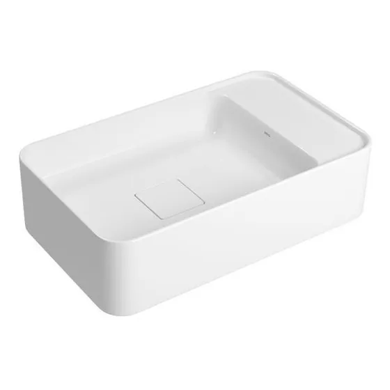 Bacha Lavatorio De Apoyo Rectangular 50x30 Blanco Deca Loza
