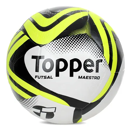 Bola Futebol Topper Futsal Quadra Salão Slick Maestro Amarelo
