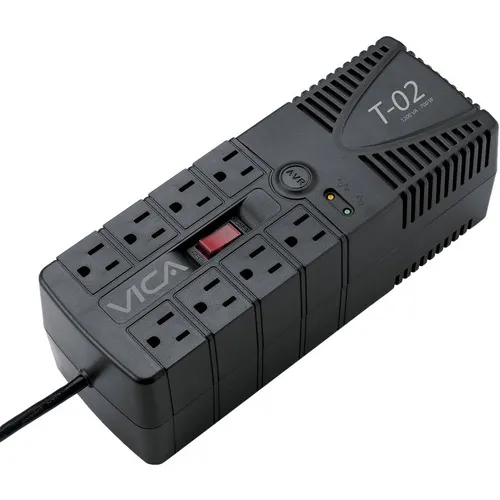 Regulador De Voltaje Vica T-02 Supresor 1200va 700w 9a 8cont