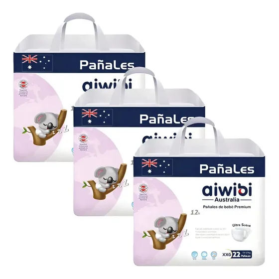Pañales Aiwibi Premium Pack X3 - Tallas Xxg 66 Und