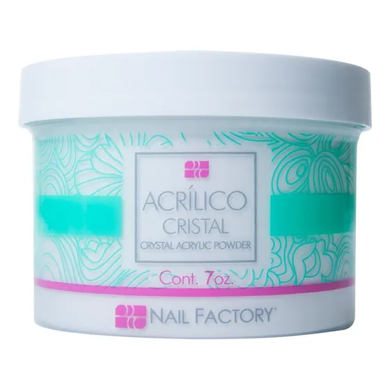 Polvo Acrílico Uñas Cristal 7 Oz / 198 Gr. Nail Factory Color Clear