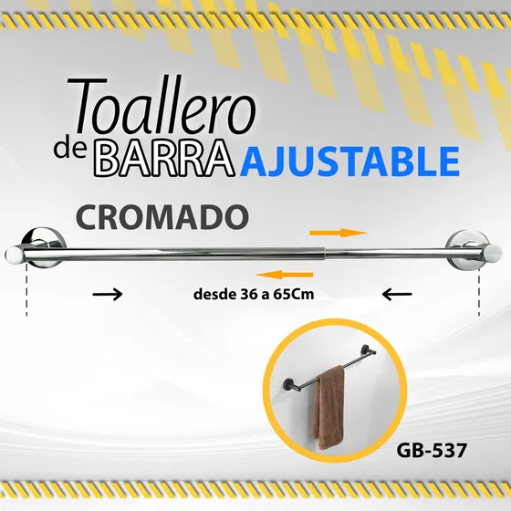 Accesorio De Baño Toallero Ajustable De 36cm A 65cm / 10942