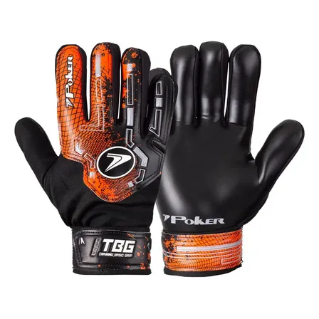Luva De Goleiro Futebol Treino Campo Poker Focus Traning Cor Laranja Tamanho 9