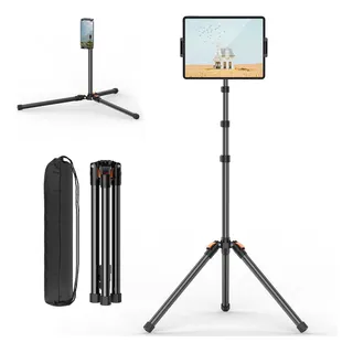 Toneof 182cm Soporte Para Tablet, Tripode Para Tablet Giratorio De 365°, Altura Ajustable Floor Stand TriPod, Tripie Para Celular Portatil Compatible Con iPad, Teléfonos Móviles Y Tabletas.