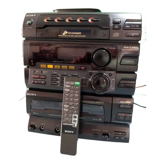 Micro System Sony Fh-cx65 - Raridade Para Colecionadores