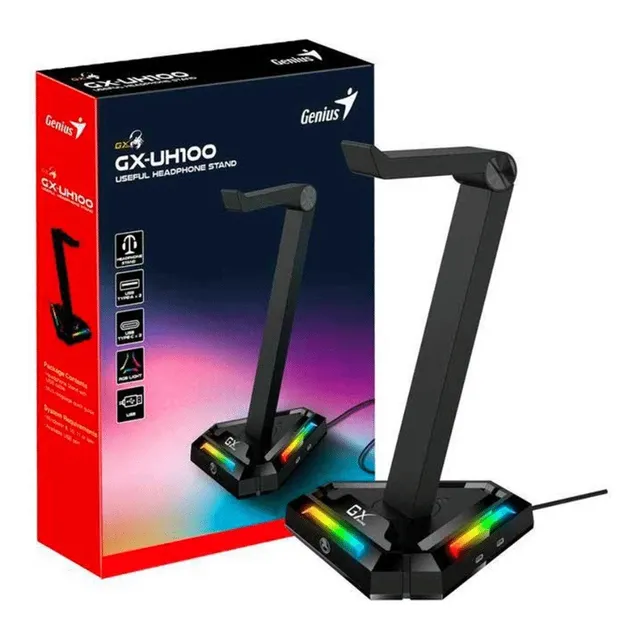 Soporte Audífonos Gamer Rgb Hub Genius Gx-uh100 Circuit Shop