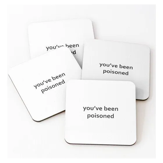Set Posavasos Has Sido Envenenado Calidad Premium