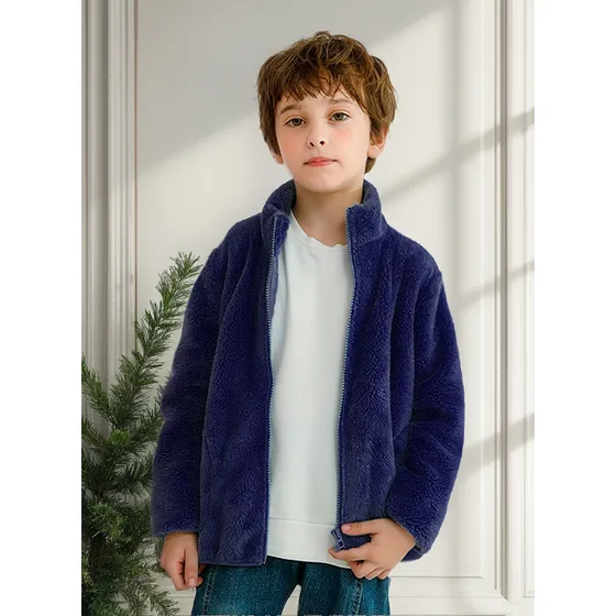 Jaqueta Infantil Menino Urso Inverno Fleece Inverno Plush 