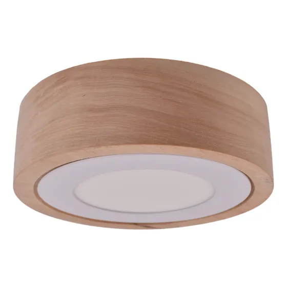 Panel Circular Led Kua 6w Madera Lenga Lustrada 