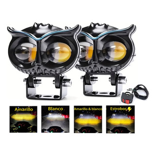 Par Faros Led Lupa Hi/lo Doble Color Auto Moto Exploradoras Par Faros Led Lupa Hi/lo Doble Color Auto Moto Exploradoras
