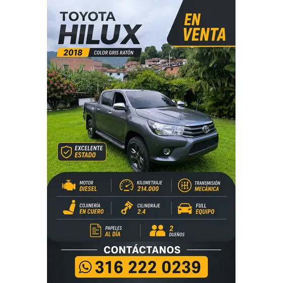 Toyota Hilux 2018 2.4l