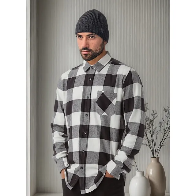 Camisa Flanela Comfort Manga Longa Com Bolso ( Tradicional )