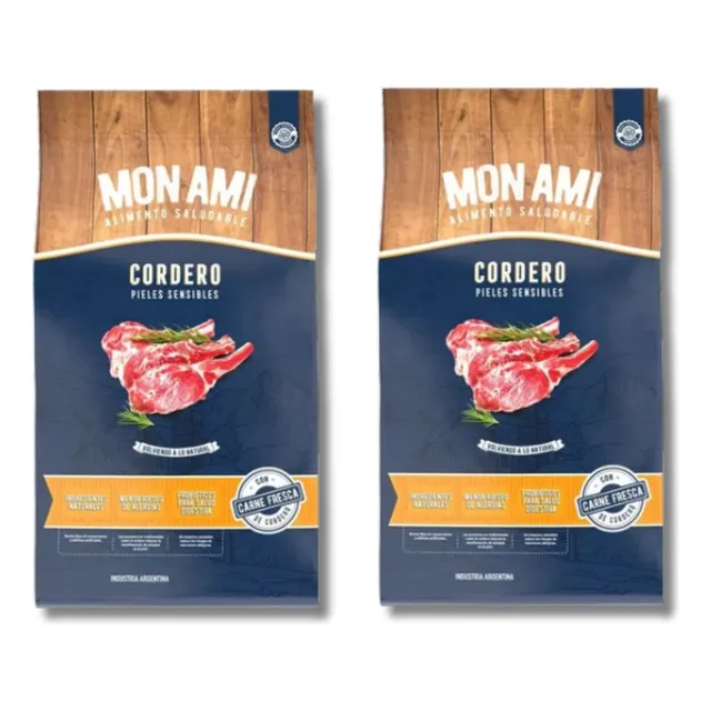 Alimento Balanceado Para Perros Mon Ami Cordero 3 Kg X2