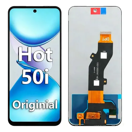 ARSSLY Tela Frontal Display Para Infinix Hot 50i 4G X653 Premium Sem Aro Pret(Não compatível com Hot 50)