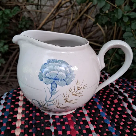 Antigua Lechera Lecherita Marca Olmos Salsera Olmos Floreada