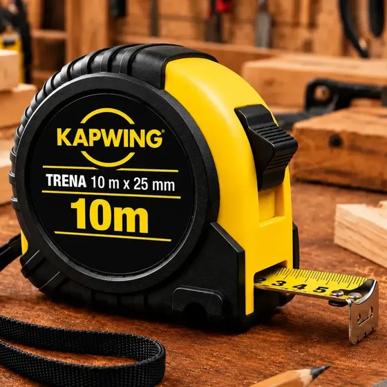 Trena Profissional 10 Metros 25mm Emborrachada Reforçada Fita de Aço Com Trava Manual Medição