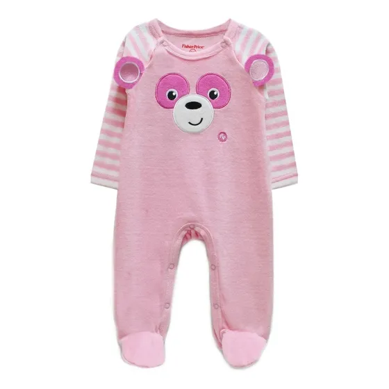 Pijama Enterito Fisher Price Plush Rosa 3/6m