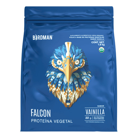 Proteína Vegetal Orgánica Polvo Falcon Protein 1.8kg Birdman Sabor Vainilla Proteína Vegetal Orgánica Polvo Falcon Protein 1.8kg Birdman Sabor Vainilla