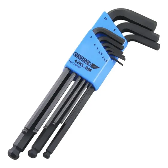 Jogo De Chave Allen Abaulada Gedore 42kl-9m De 1,5 Mm A 10mm