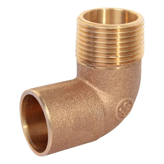 Codo Bronce 1/2 Hilo Externo - Soldar Pack 2 Unidades