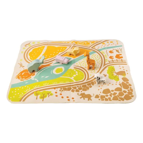 Tapete Juego Safari Tender Leaf Juguete Niñez Madera Niño Tx