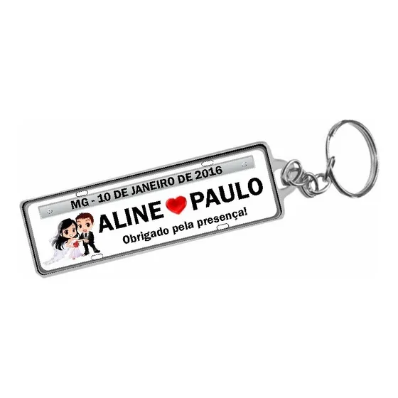 Chaveiro Personalizado Barato - 100 Un - 02 Lados