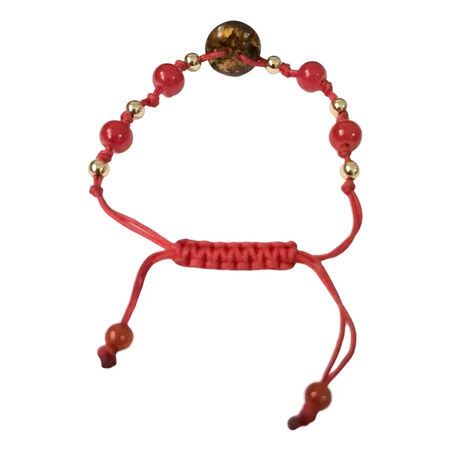 Pulsera Ámbar Protección Dentición Bebés Hilo Rojo Amuleto