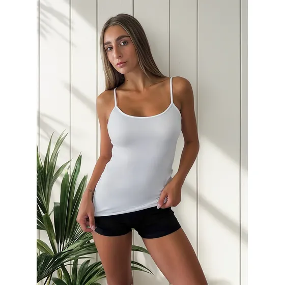 Camiseta Mujer Sin Manga Tirita Verano Modal Arlen 3067 Roda