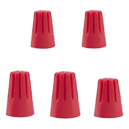 Conector Plástico Cónico Para Cable Rojo 100und