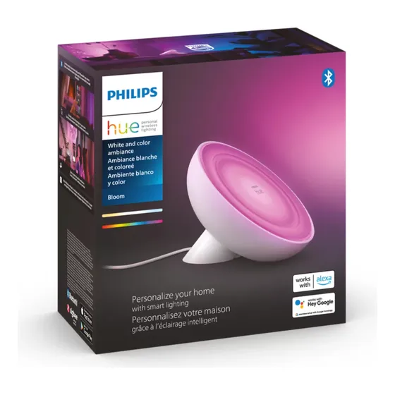 Luminaria De Mesa Inteligente Bloom Luz Multicolor Con Bluet