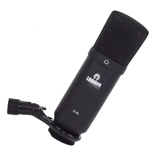 Microfono Condensador De Estudio C1 Xlr Louder Con Estuche