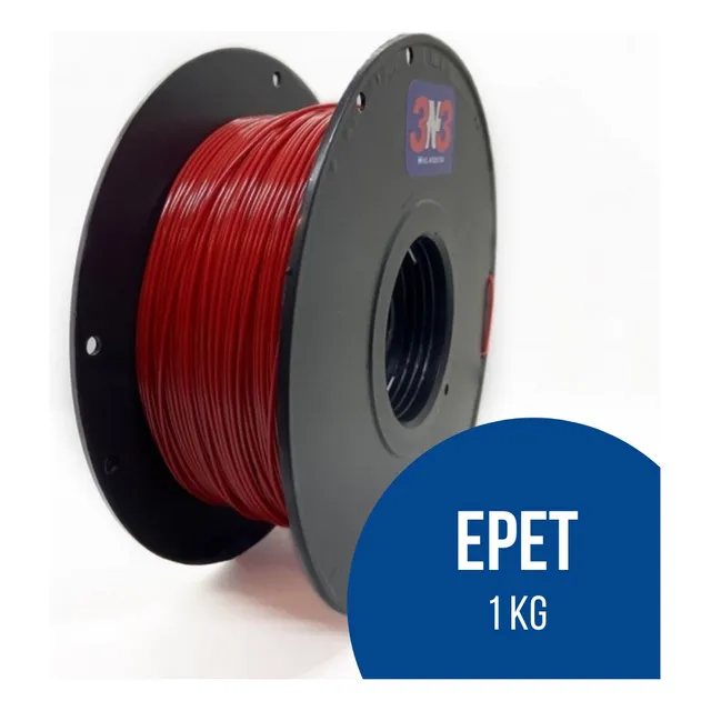 3n3 filamento epet 1.75mm 1kg color rojo