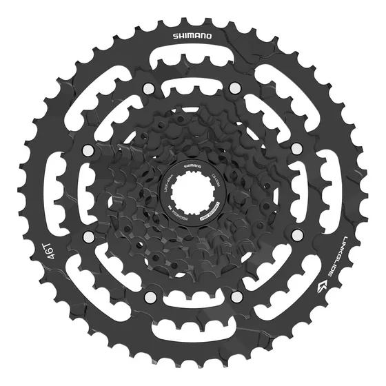 Piñon Shimano Cues Lg300 9v 11-46t Monoplato Mtb - Celero Cantidad Máxima De Dientes 46 Cantidad Mínima De Dientes 11 Color Negro