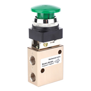 Válvula Mecánica Con Botón Pulsador Jm-06a Neumática De 2 Po Válvula Mecánica Con Botón Pulsador Jm-06a Neumática De 2 Po