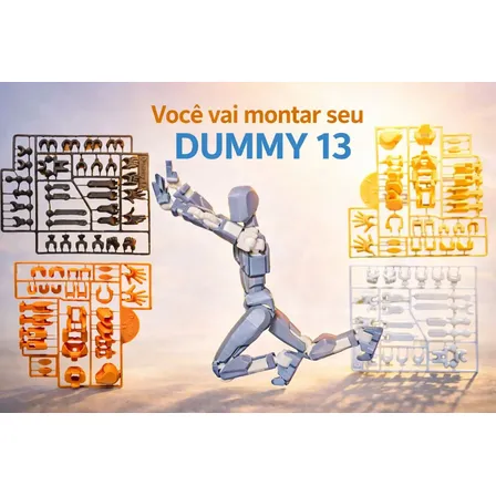 Boneco Dummy 13 Articulado - Kit Montagem 3d Com 5 Armas,