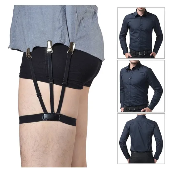 Par De Suspensórios Masculino Segura Estica Camisa Ajustável