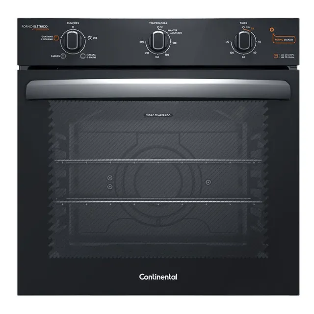 Forno De Embutir Elétrico Continental Oc8em 80l Com Toplimpafácil Cor Preto