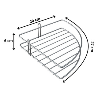 Soporte De Esquina Para Champú Y Jabón Para Baño Con Fondo Cromado Soporte De Esquina Para Champú Y Jabón Para Baño Con Fondo Cromado