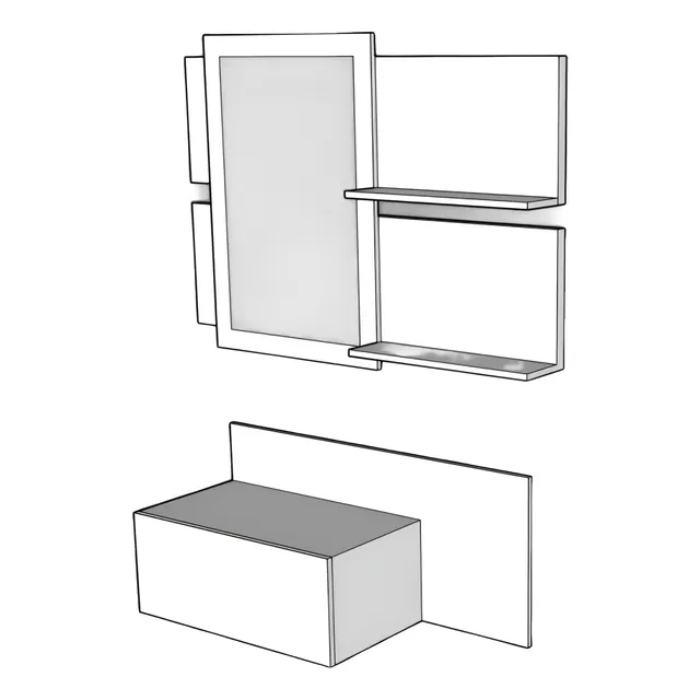 Mueble Recibidor De Melamina