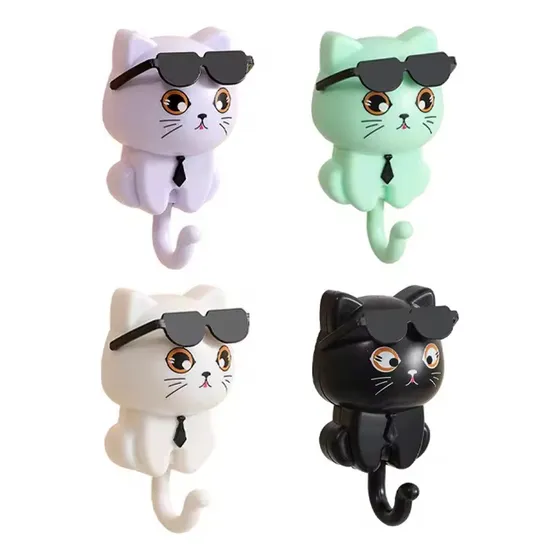 Ganchos Adhesivos De Gato Pared Colgar Resistentes Llaves