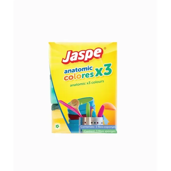Esponja Jaspe Anatómica Colores  Pack X 3 Unidades