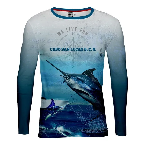 Playera Full Print Jersey Pesca Brújula We Cabo San Luca Bcs