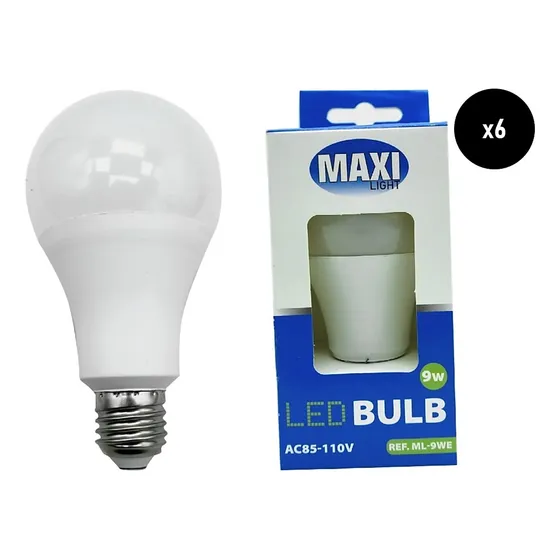 Bombillo Led 9w 110v Rosca E27 X6unidades