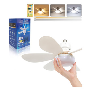 Ventilador De Techo Led E27 40w Con Lámpara Y Control Remoto Ventilador De Techo Led E27 40w Con Lámpara Y Control Remoto